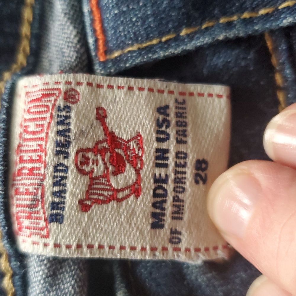True Religion Dark Blue Jeans Size 28 - Picture 3 of 9